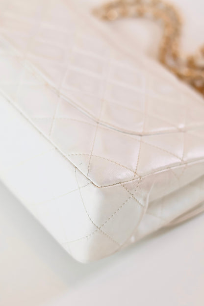 Chanel Double Flap Bag White