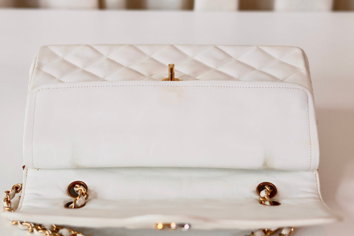 Chanel Double Flap Bag White