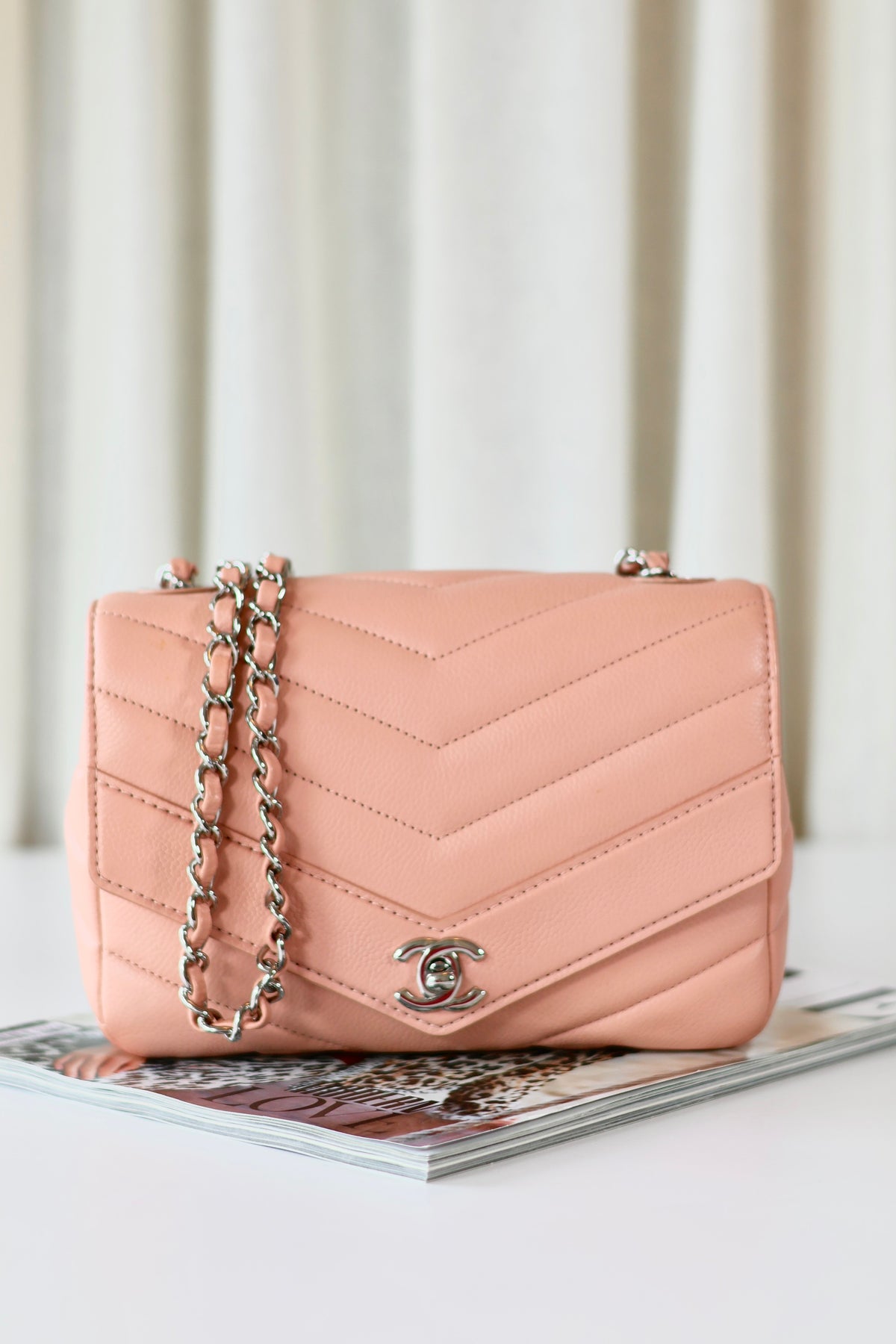 Chanel Single Flap Bag Light Pink