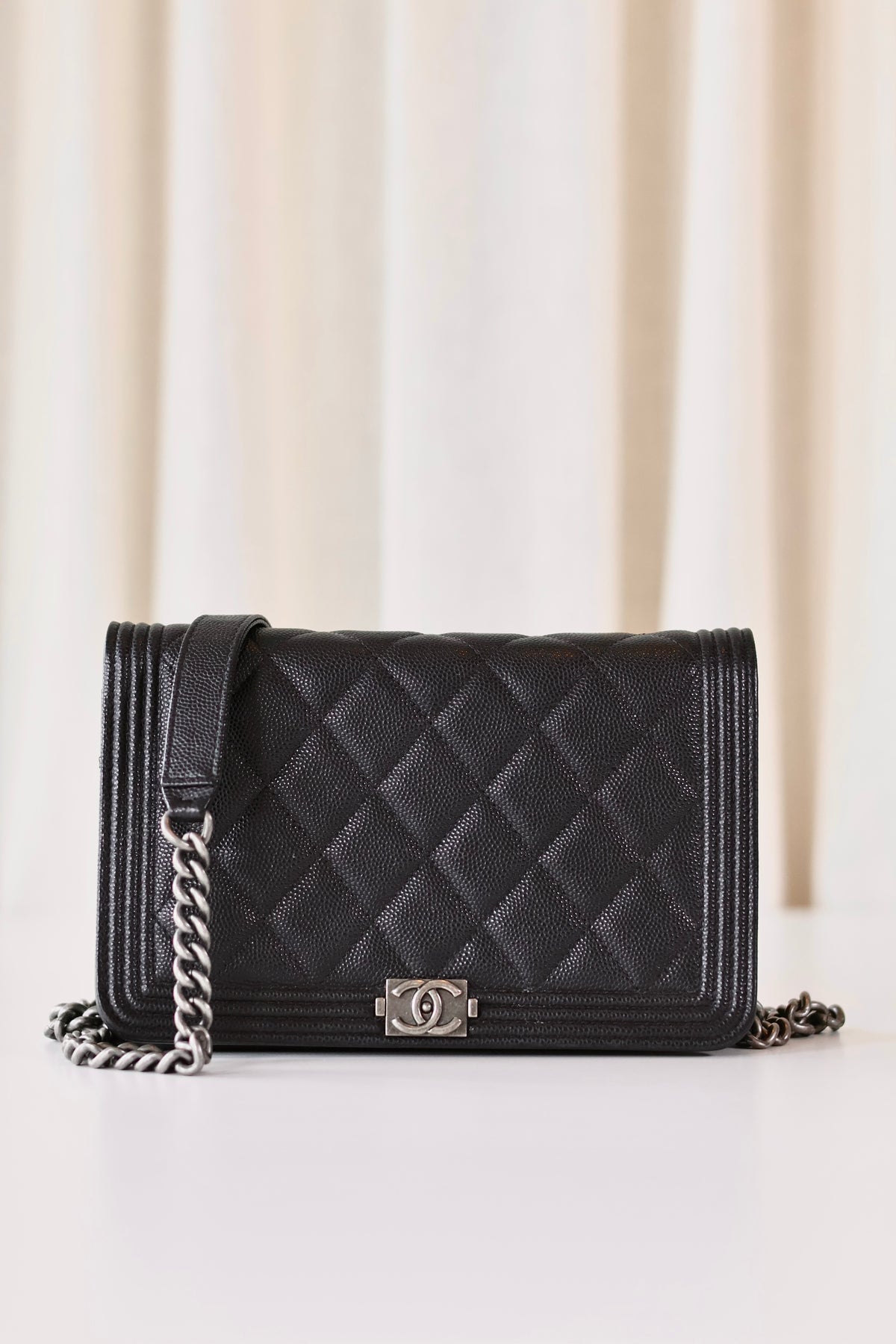 Chanel Boy Wallet On Chain Black
