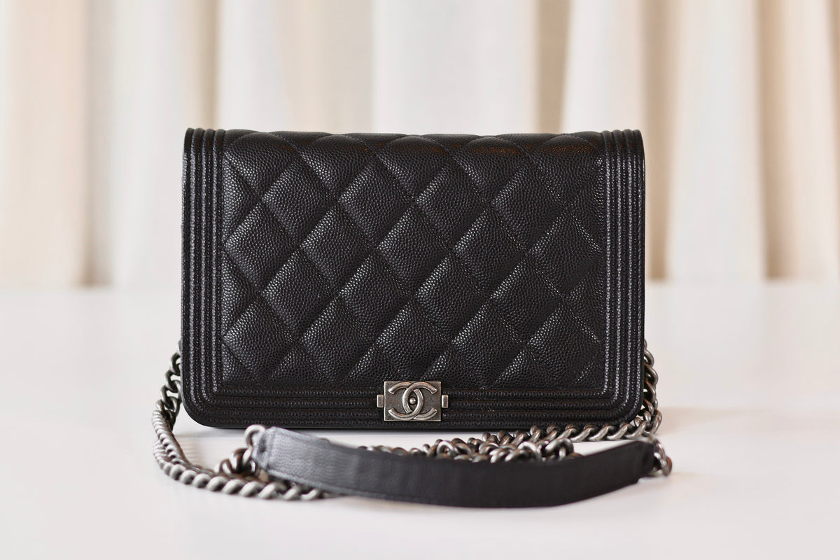 Chanel Boy Wallet On Chain Black