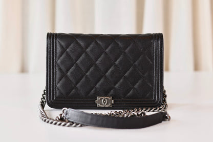 Chanel Boy Wallet On Chain Black