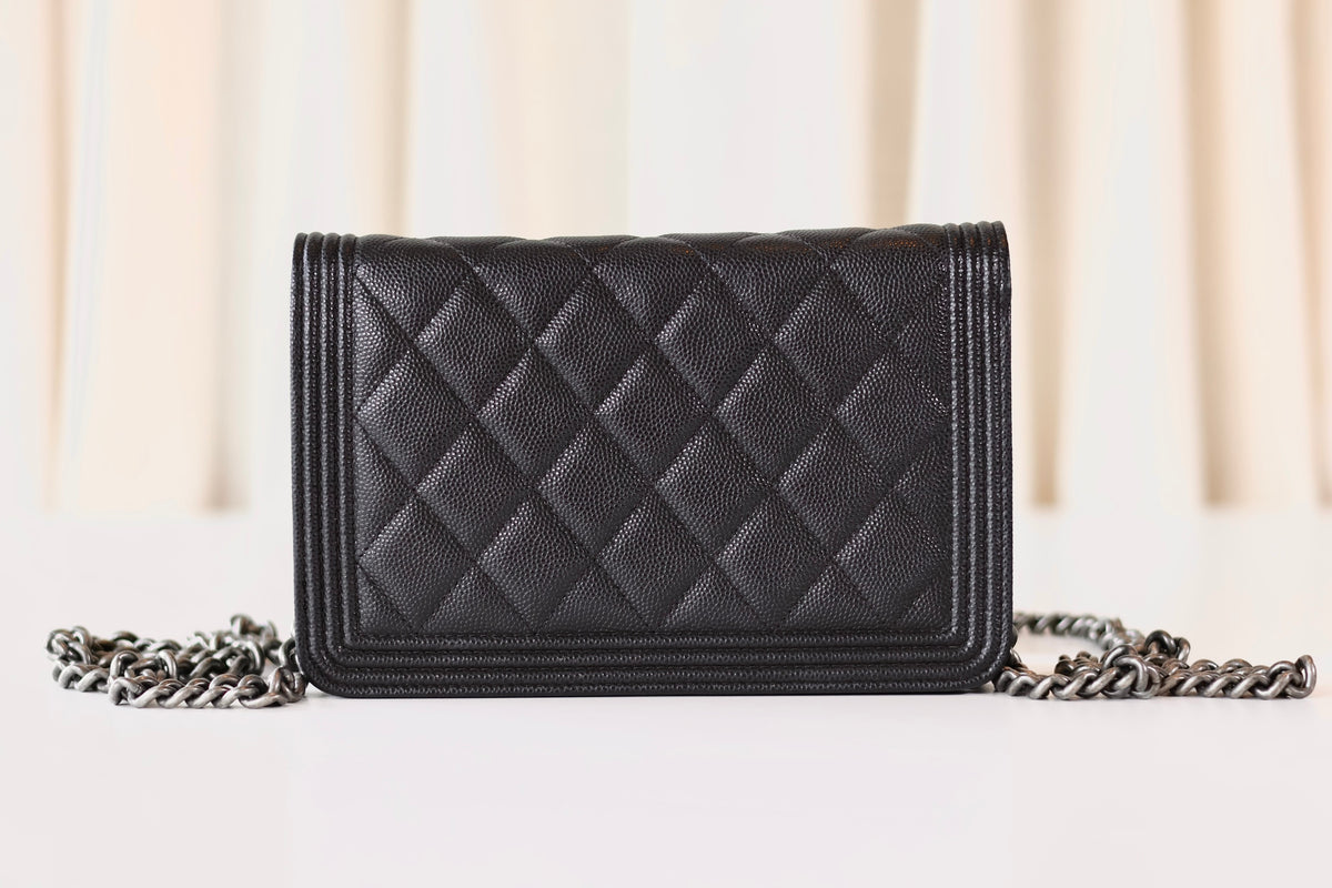 Chanel Boy Wallet On Chain Black