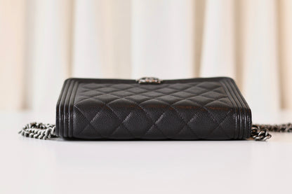 Chanel Boy Wallet On Chain Black