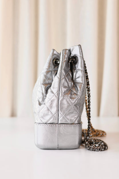 Chanel CC Backpack Silver