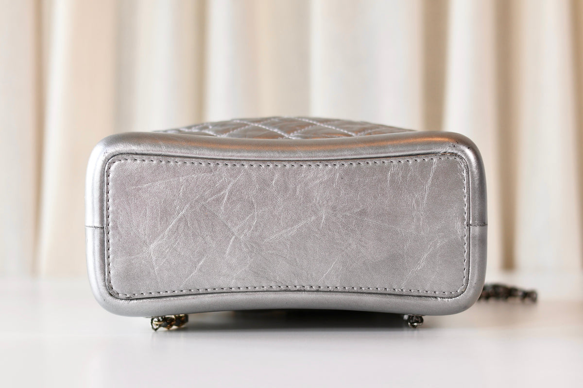 Chanel CC Backpack Silver