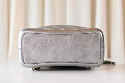 Chanel CC Backpack Silver
