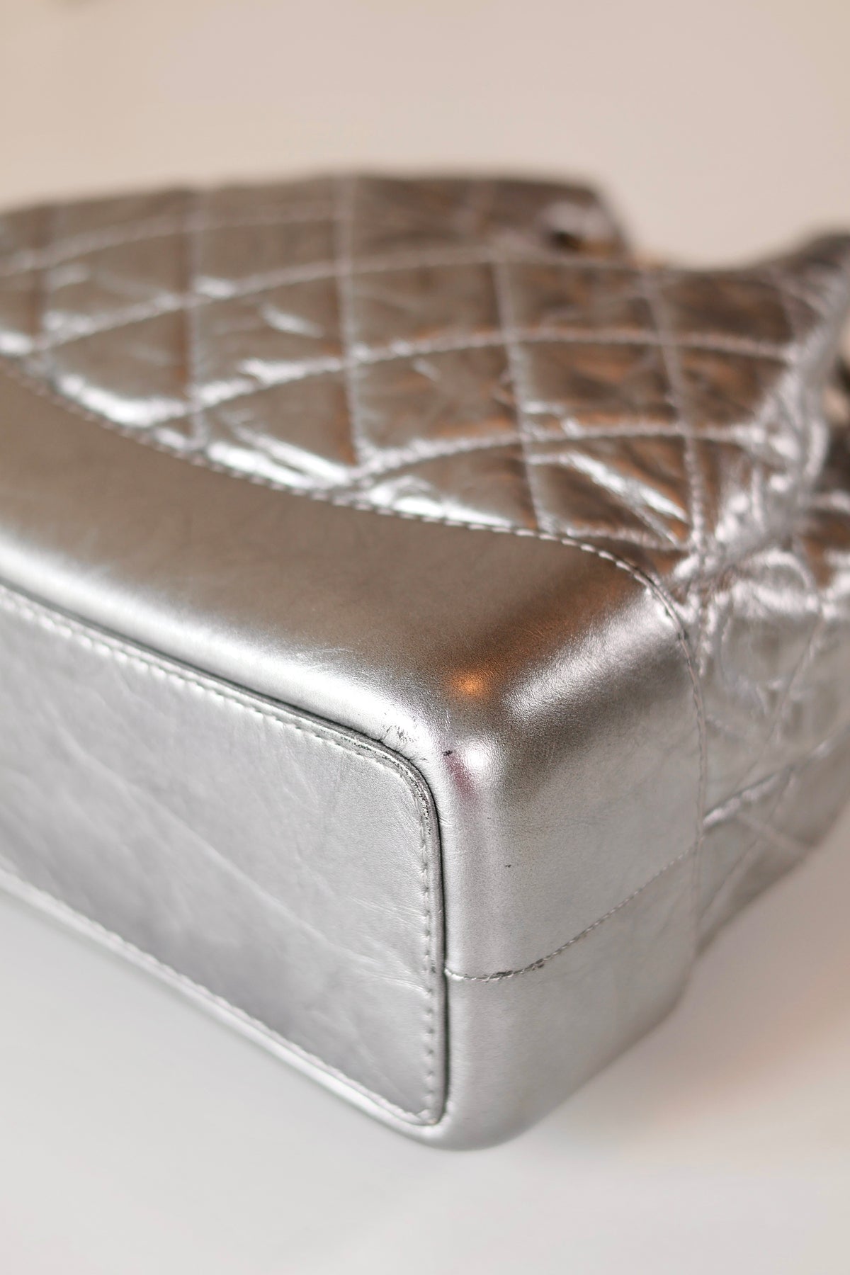 Chanel CC Backpack Silver