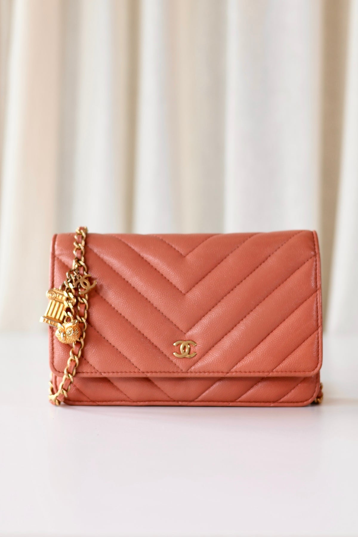 Chanel Chevron Wallet On Chain