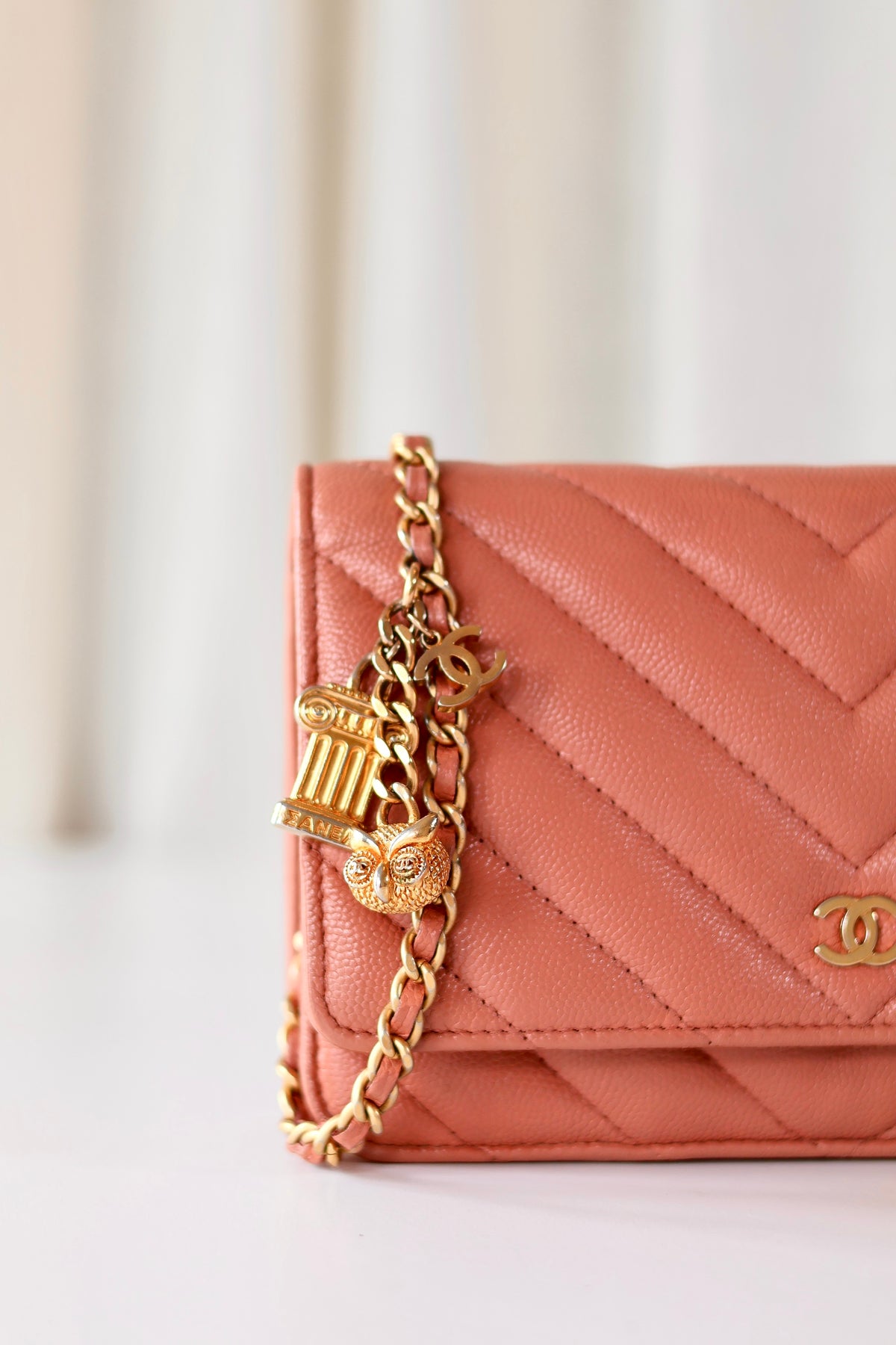 Chanel Chevron Wallet On Chain