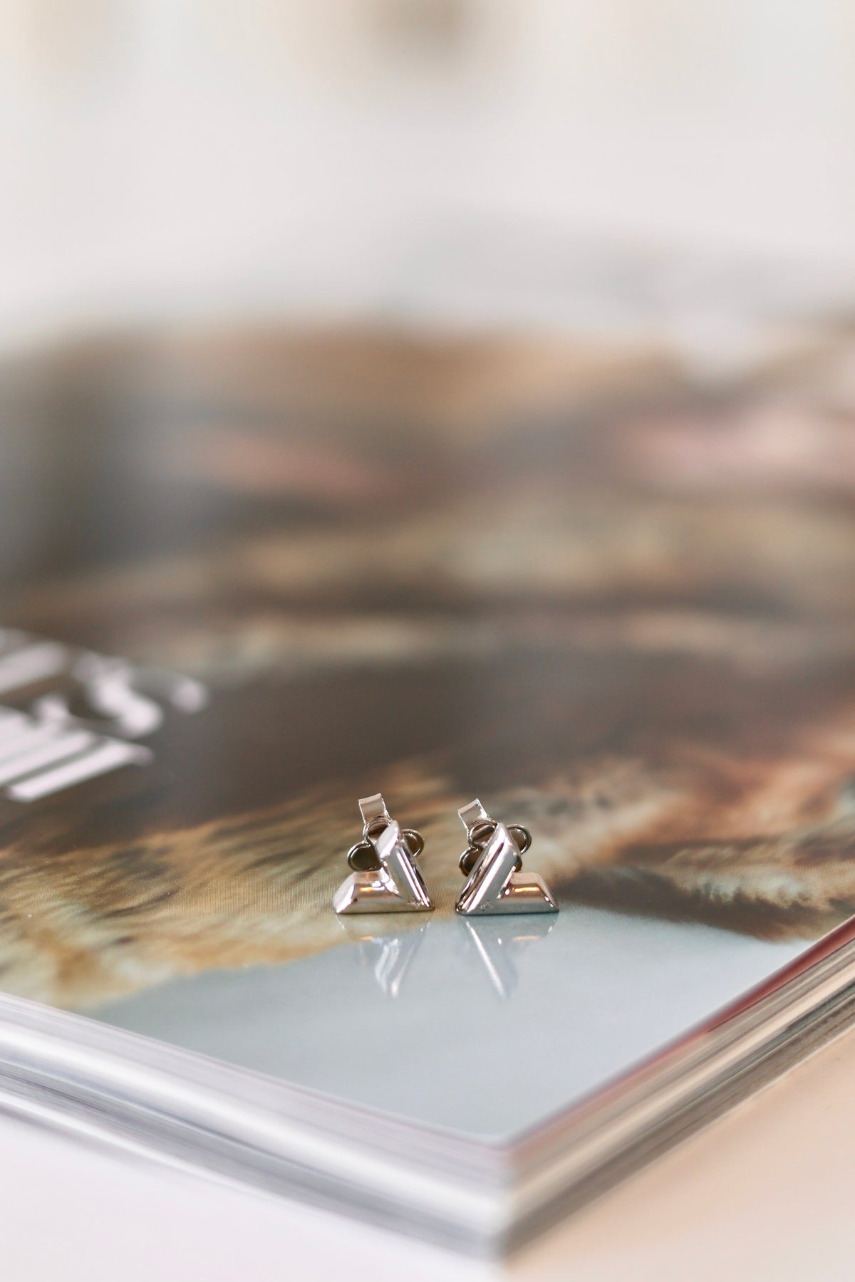 Louis Vuitton V Silver Earrings