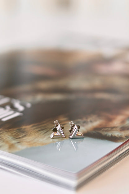 Louis Vuitton V Silver Earrings
