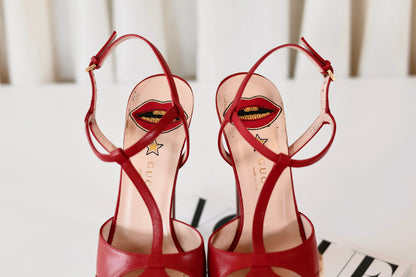 Gucci Platform Heels Red