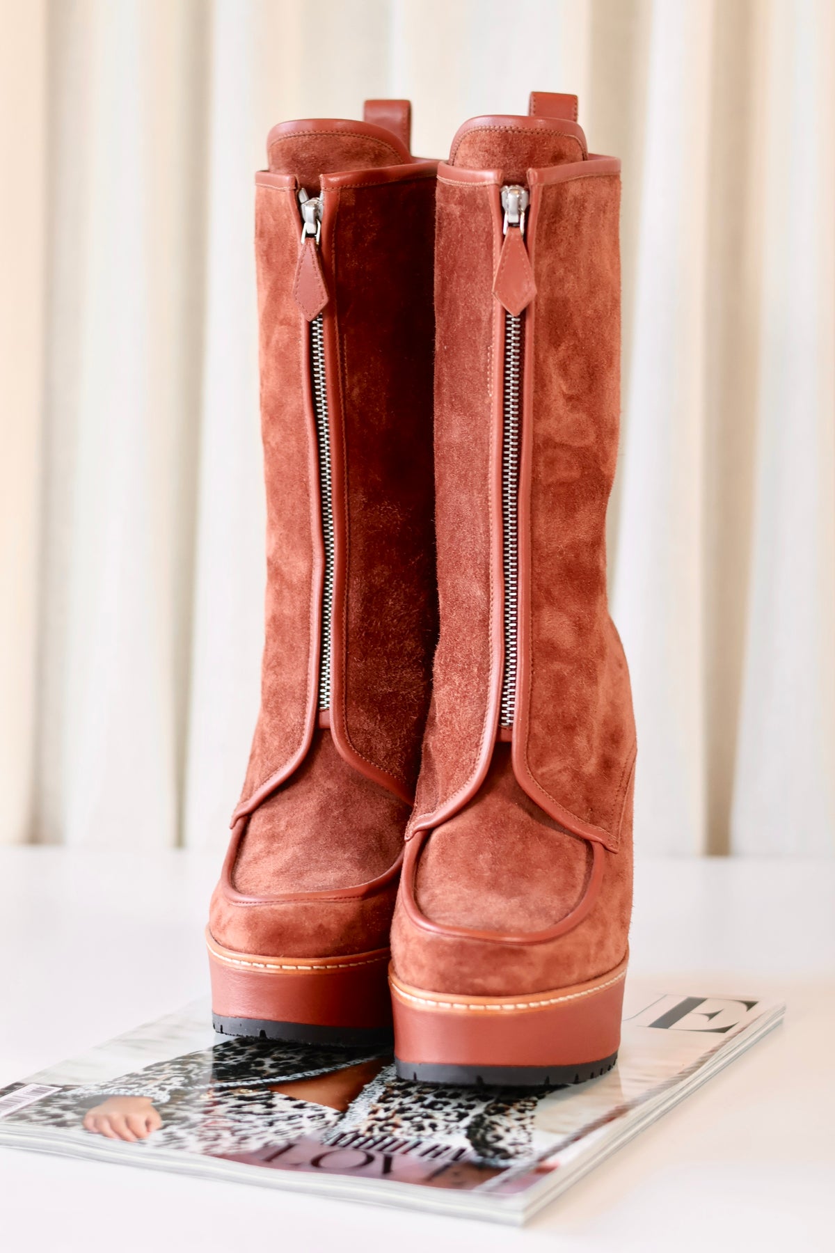 Hermès Suede Leather Boots