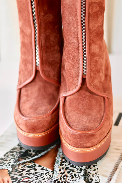 Hermès Suede Leather Boots