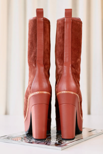 Hermès Suede Leather Boots