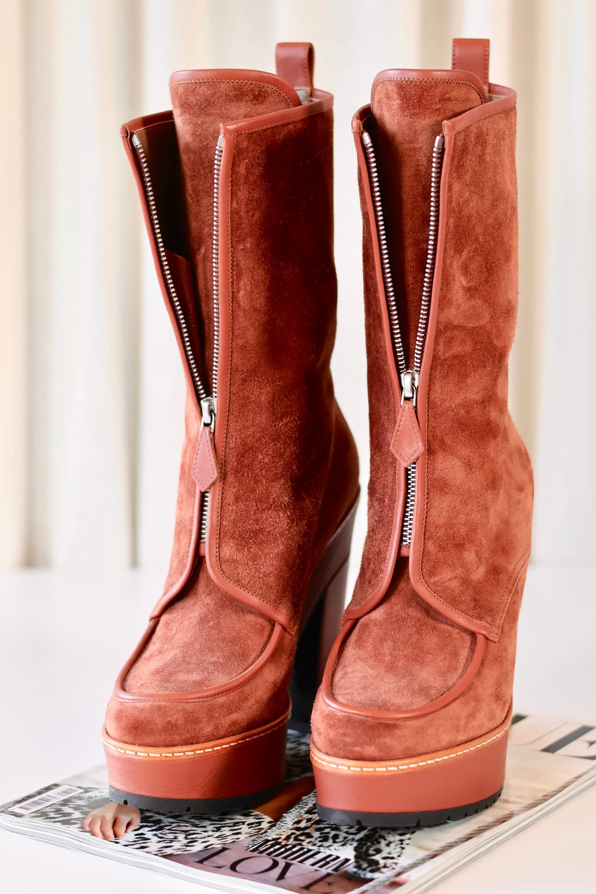 Hermès Suede Leather Boots