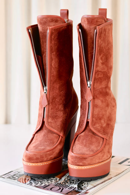 Hermès Suede Leather Boots