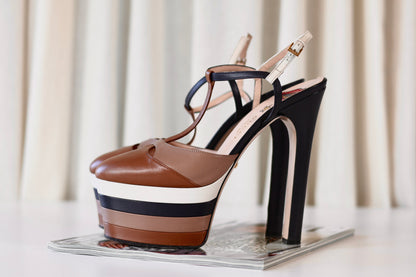Gucci Platform Heels Brown