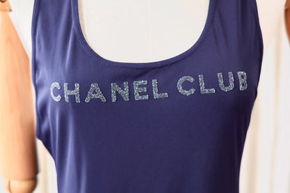 Chanel Bathing Suit Navy