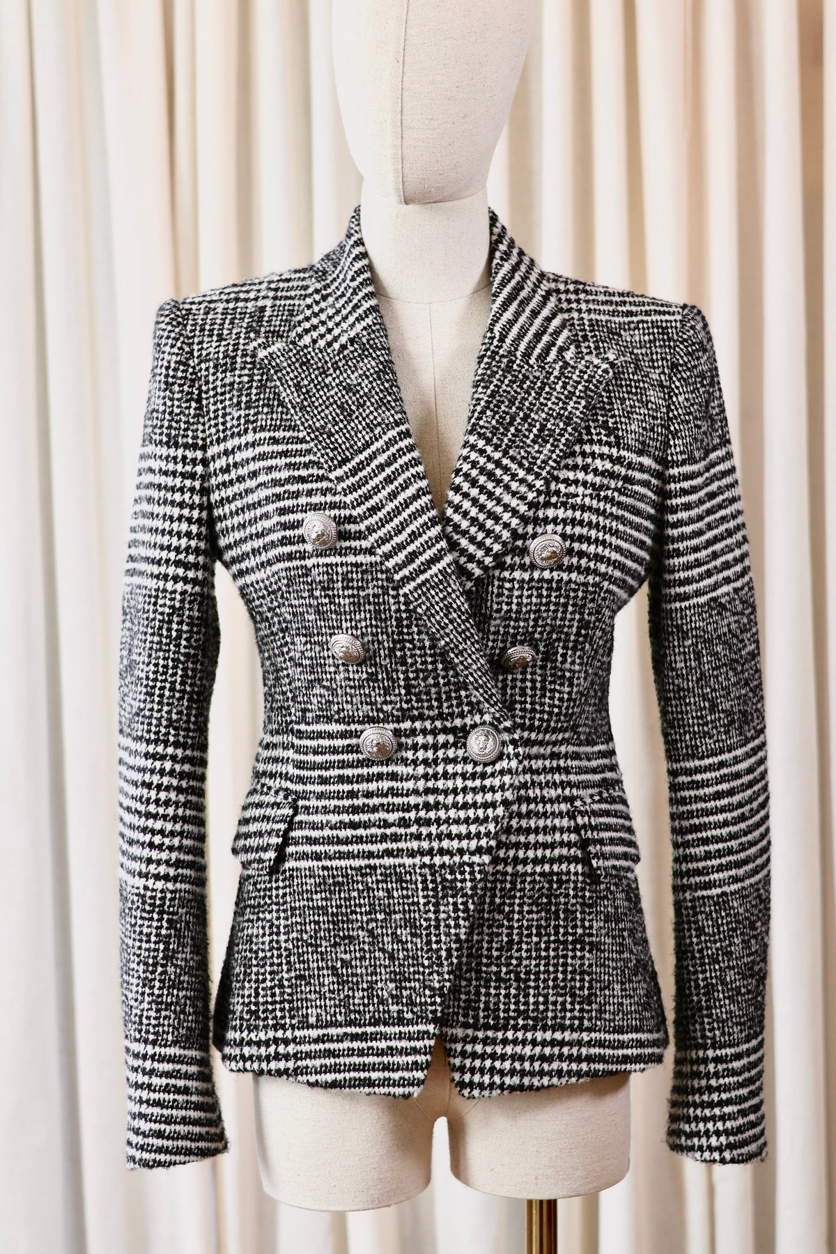 Balmain Blazer Light Black & White