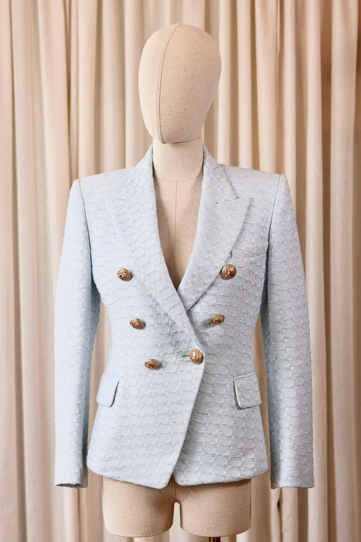 Balmain Blazer Light Blue & White