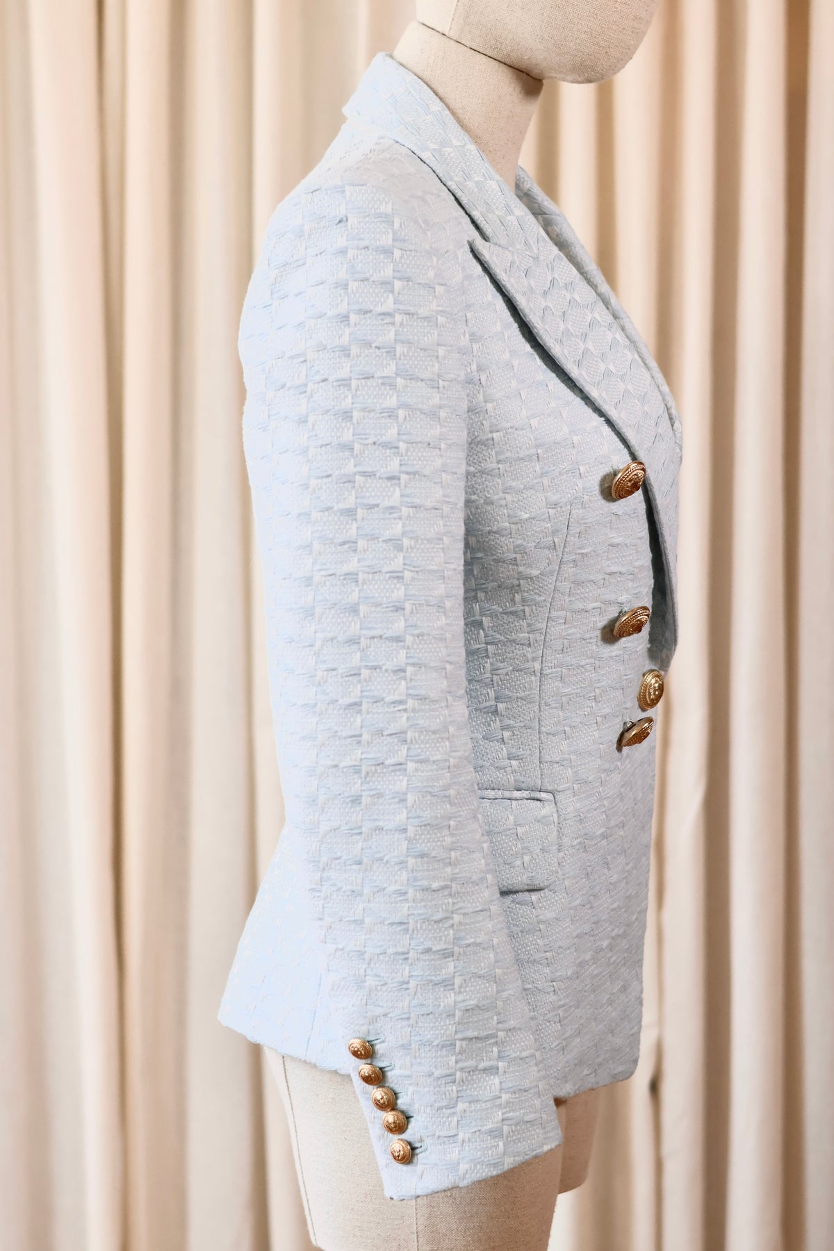 Balmain Blazer Light Blue & White