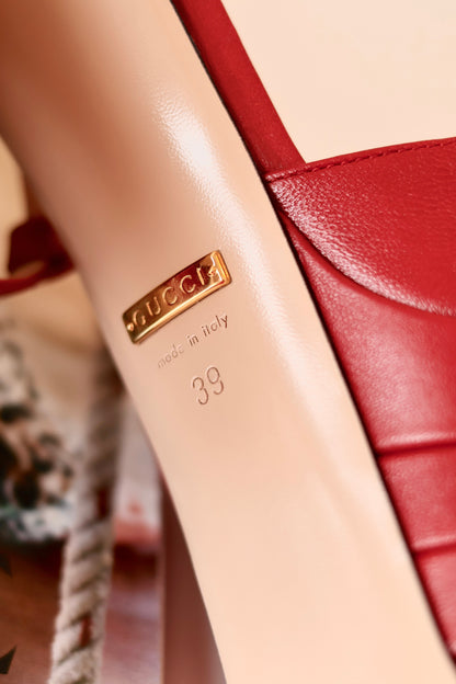 Gucci Platform Heels Red