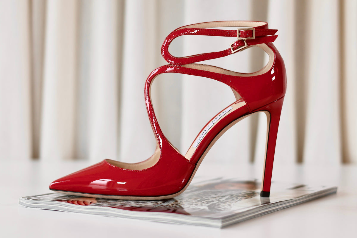 Jimmy Choo Patent Heels Red