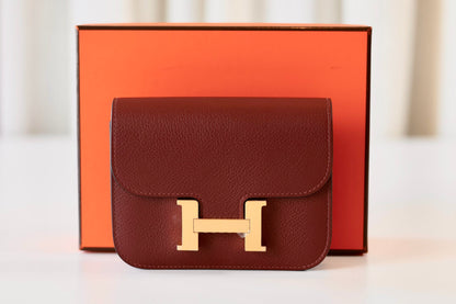 Hermes Constance wallet Rouge H