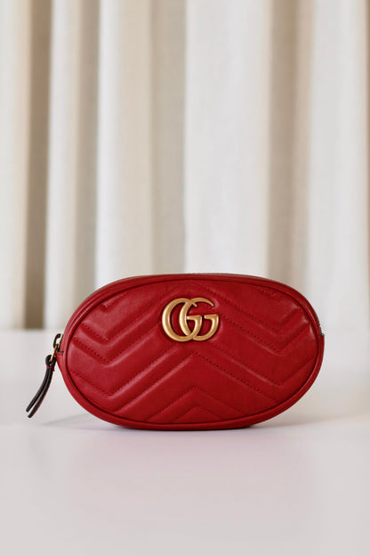 Gucci Marmont belt bag red