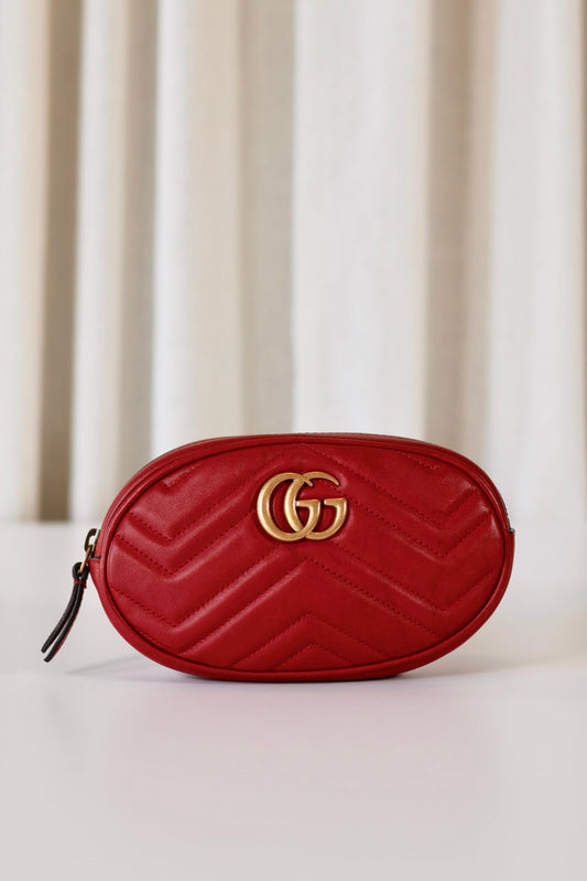 Gucci Marmont belt bag red
