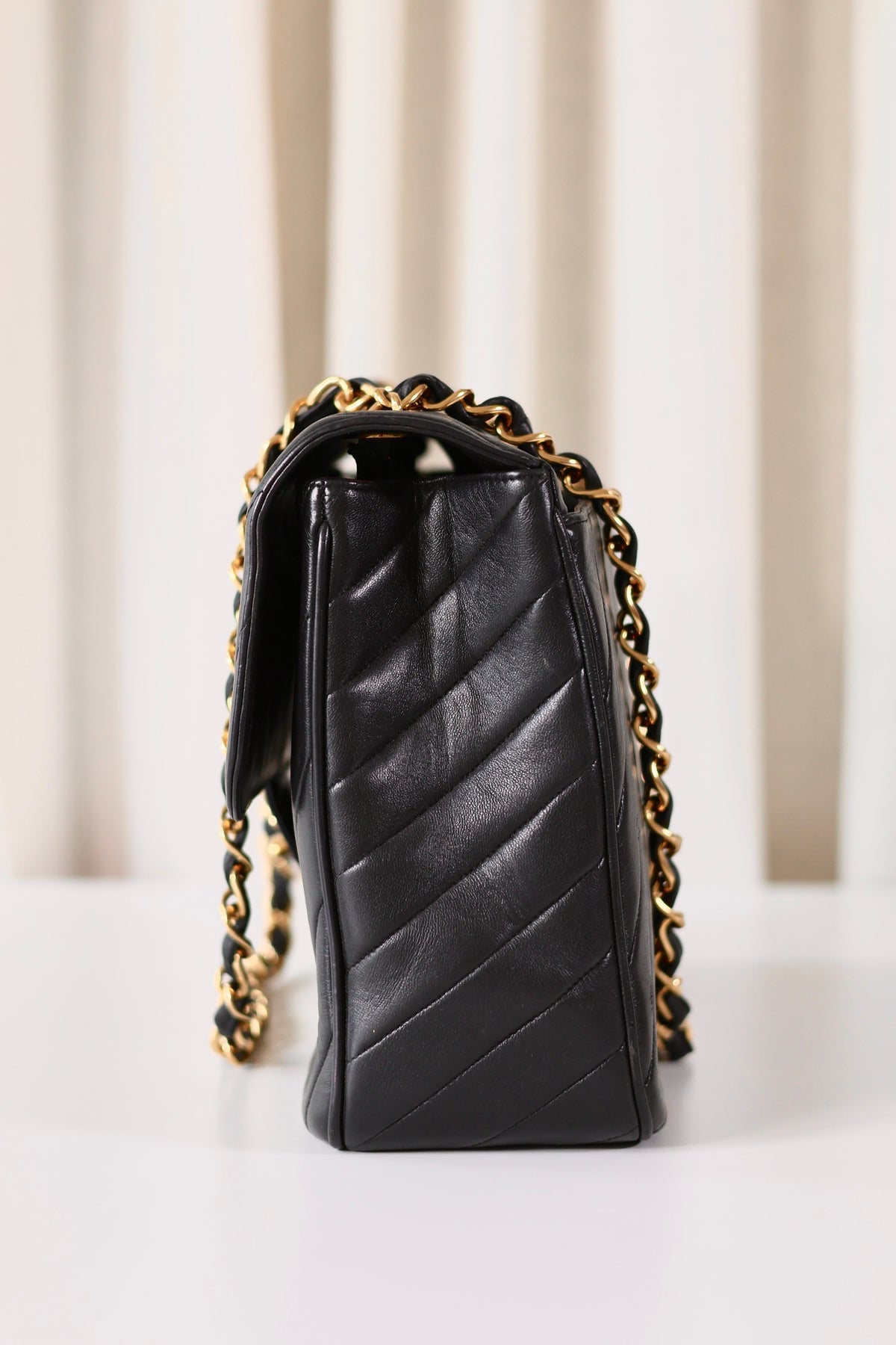 Chanel Chevron Jumbo Maxi Black