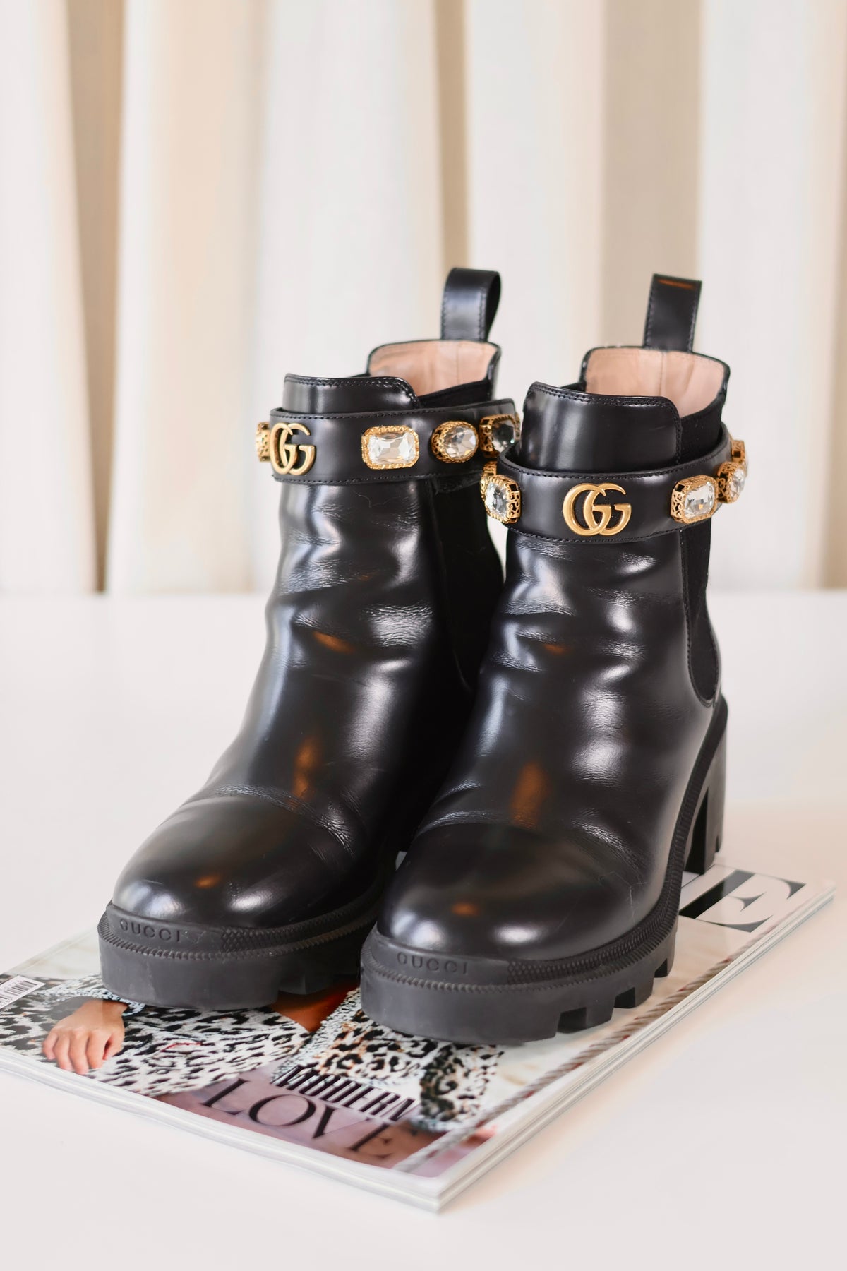Gucci Marmont Boots Black
