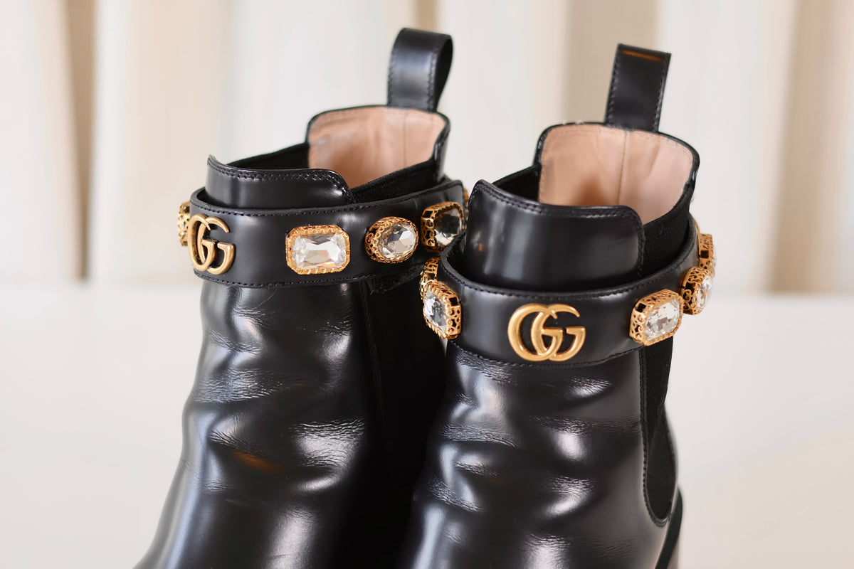 Gucci Marmont Boots Black
