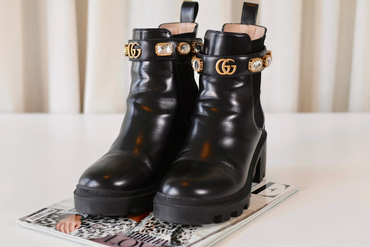 Gucci Marmont Boots Black