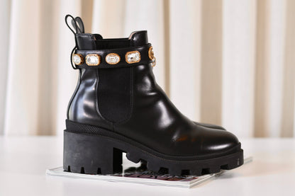 Gucci Marmont Boots Black