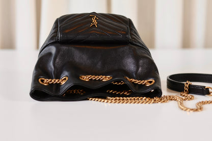 Saint Laurent Mini Leather Bucket Bag