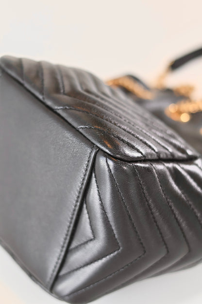 Saint Laurent Mini Leather Bucket Bag