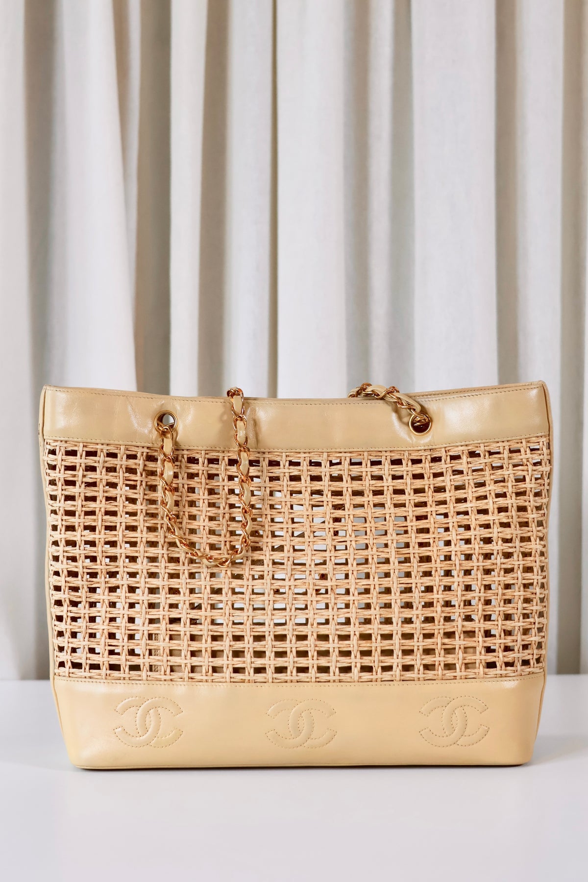 Chanel Vintage Rotan Shoulder Bag