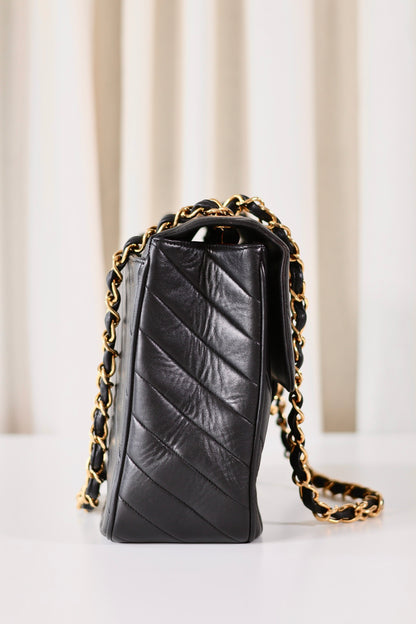 Chanel Chevron Jumbo Maxi Black