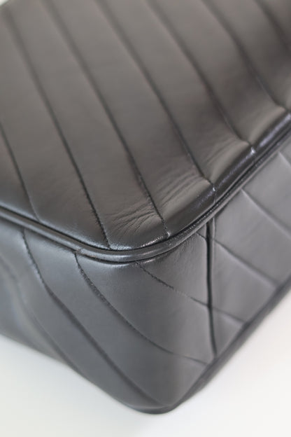 Chanel Chevron Jumbo Maxi Black