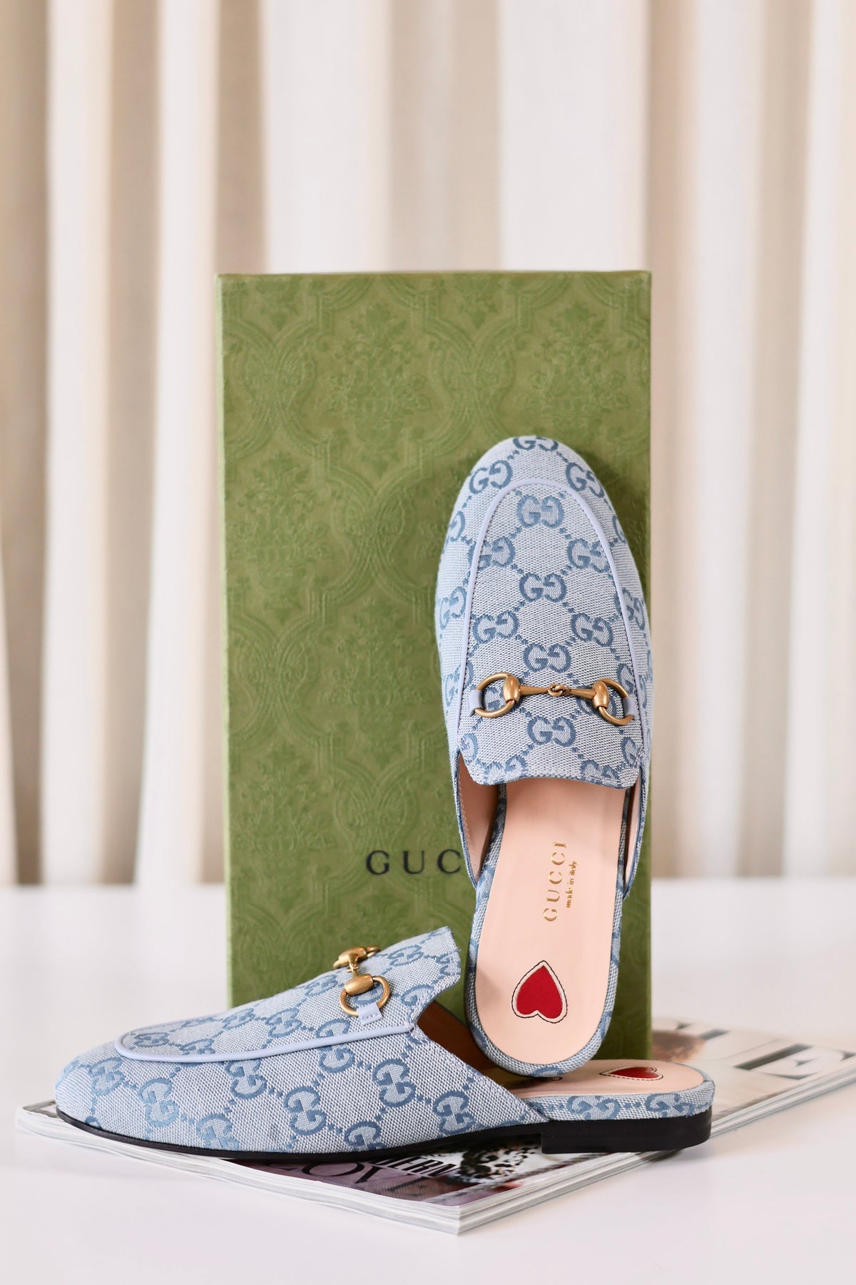 Gucci Horsebit Loafers Light Blue