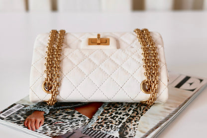 Chanel Reissue 2.55 mini flap bag white