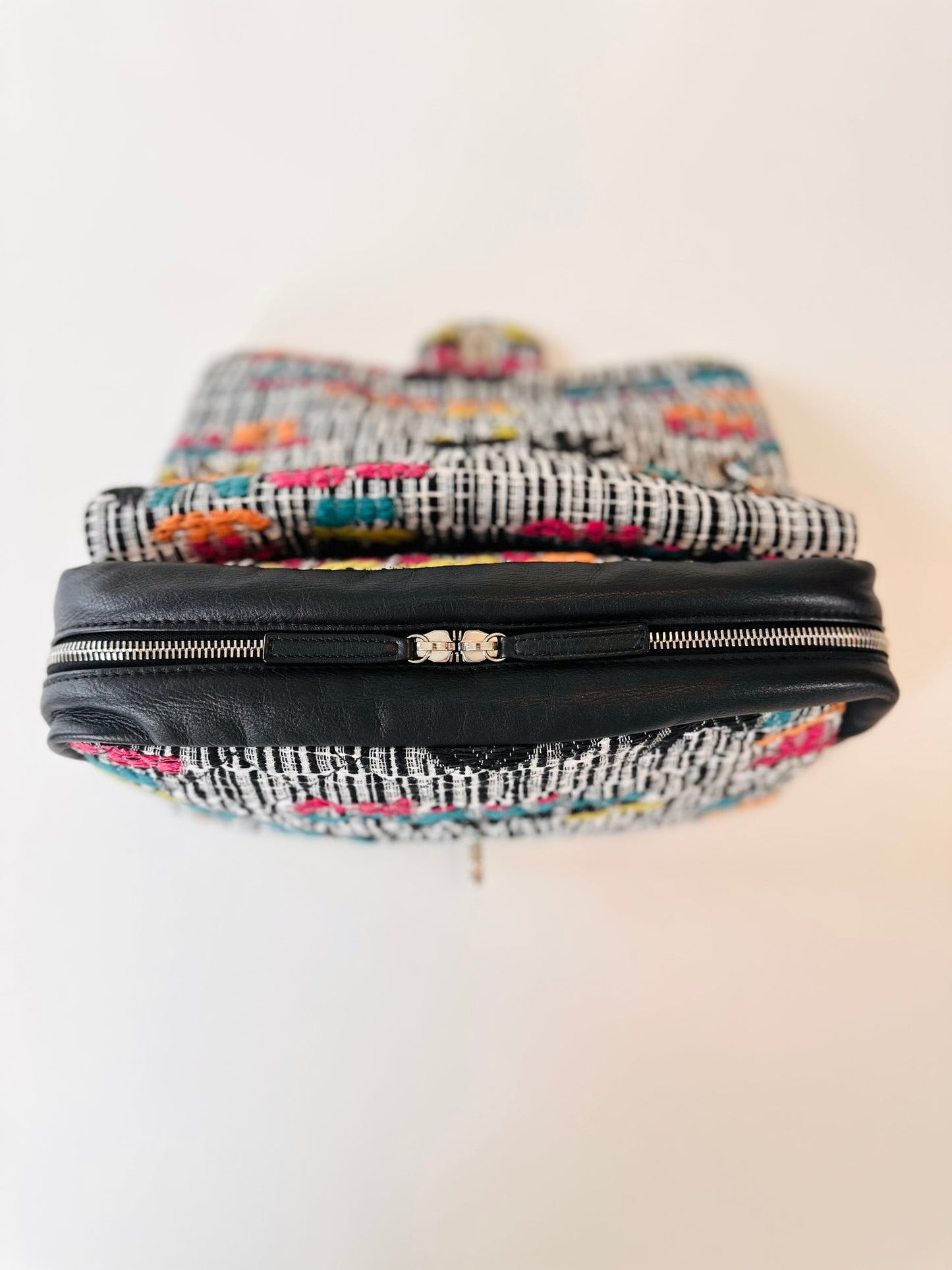 Chanel tweed single flap bag