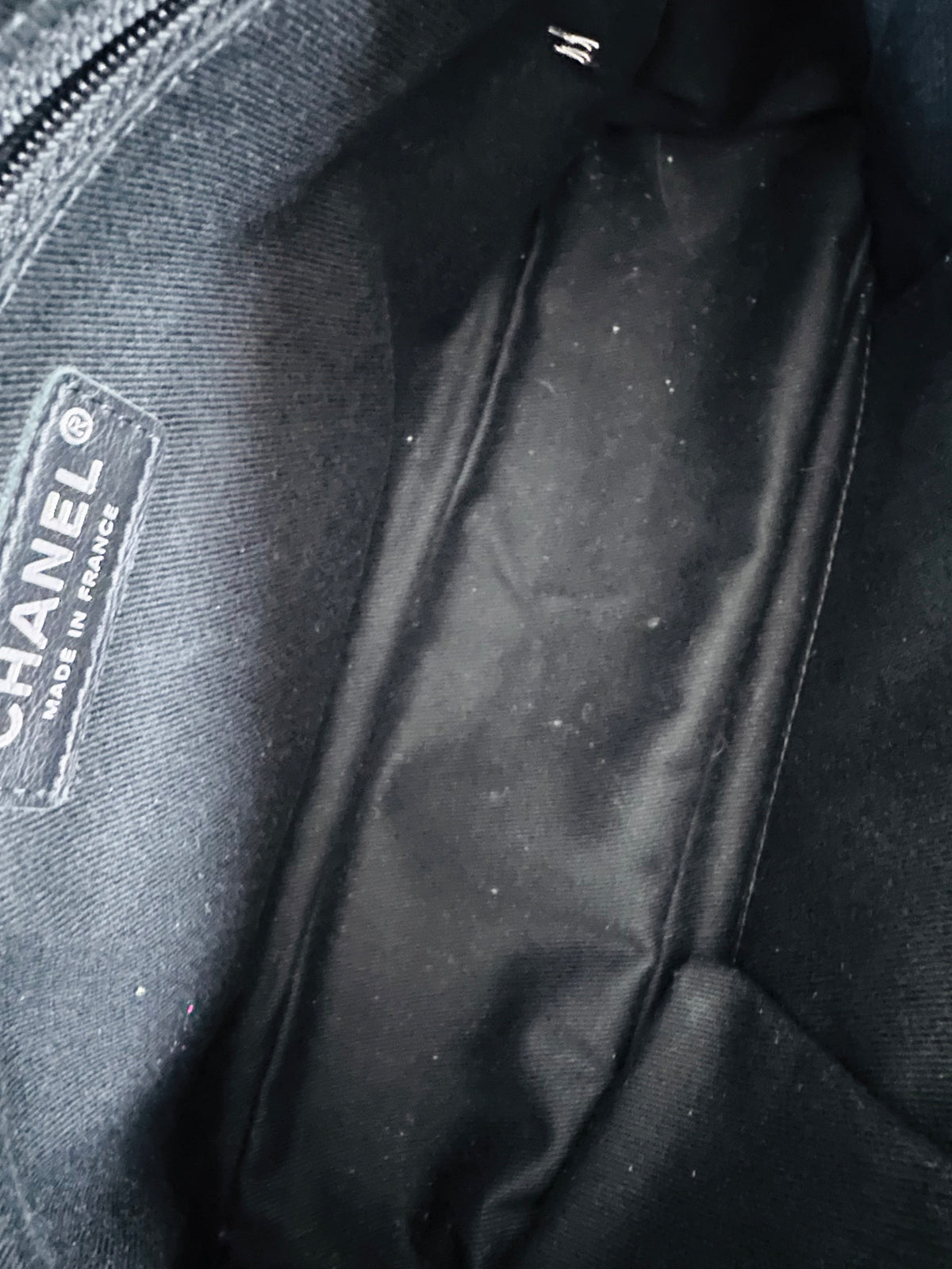 Chanel tweed single flap bag
