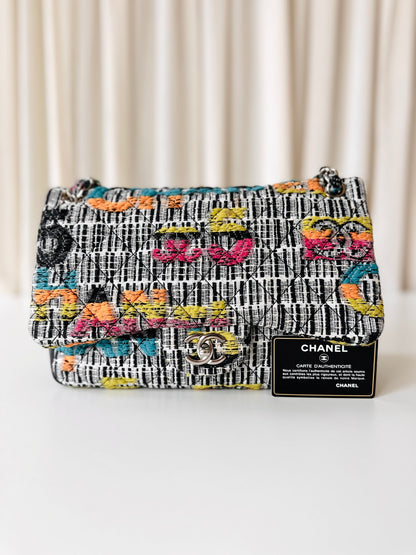 Chanel tweed single flap bag