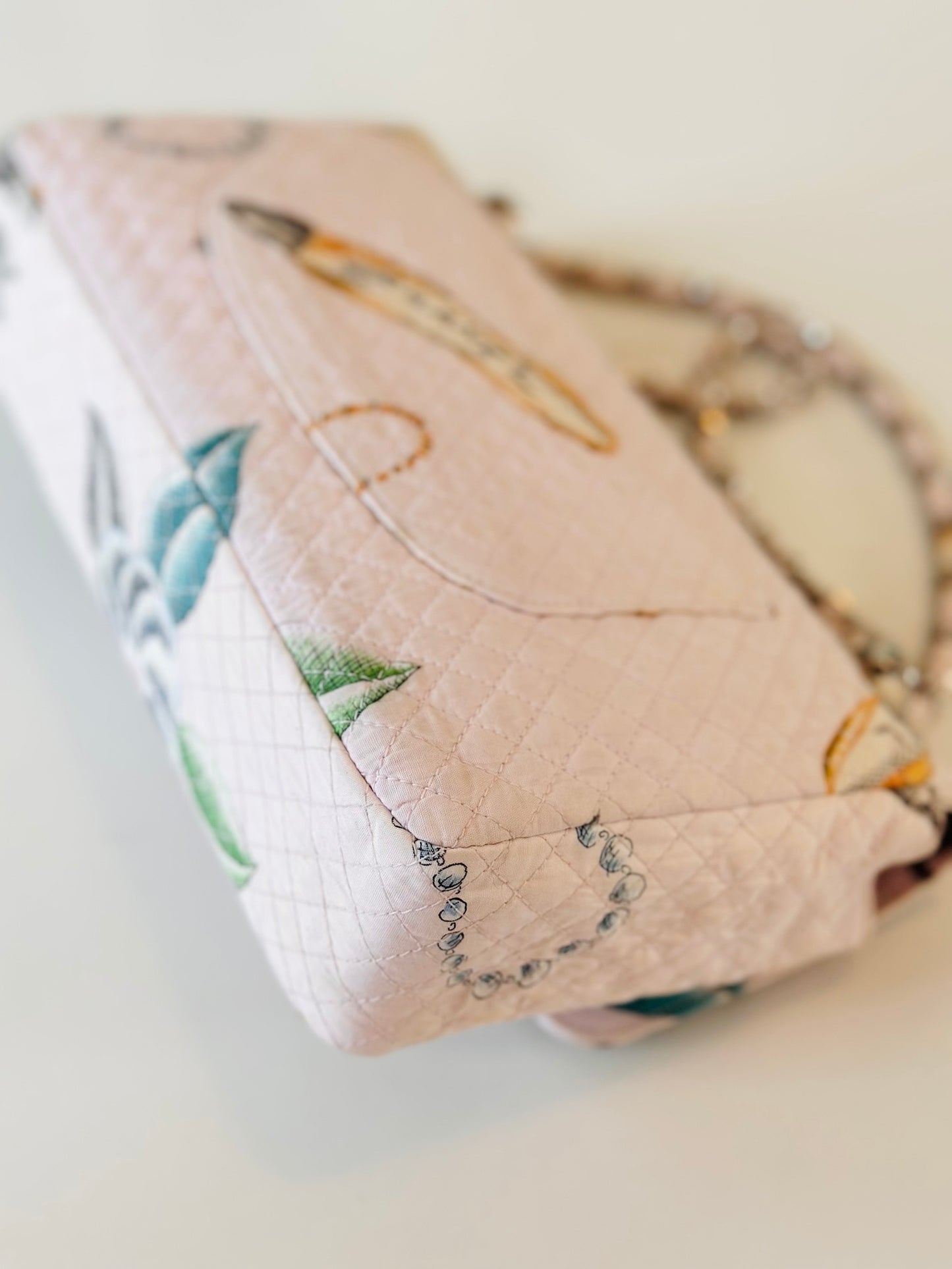 Chanel fabric single flap bag