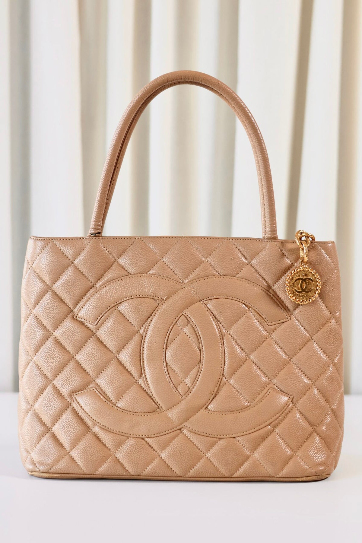 Chanel beige Medallion tote