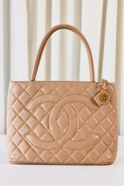Chanel beige Medallion tote